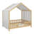  House Bed Frame With Canopy, Montessori Floor Bed, House Bed With Rails For Kids, Kids Bed With Roof-1174776071-1174776066