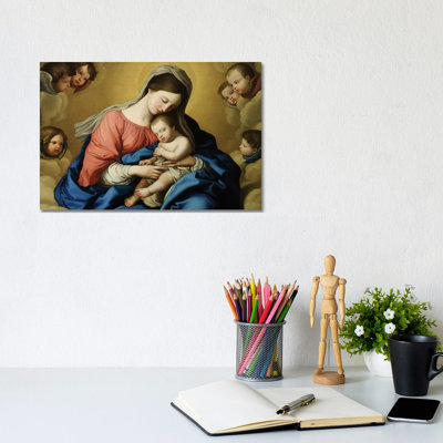 Madonna And Child by Il Sassoferrato - Wrapped Canvas Gallery-Wrapped Canvas Giclée