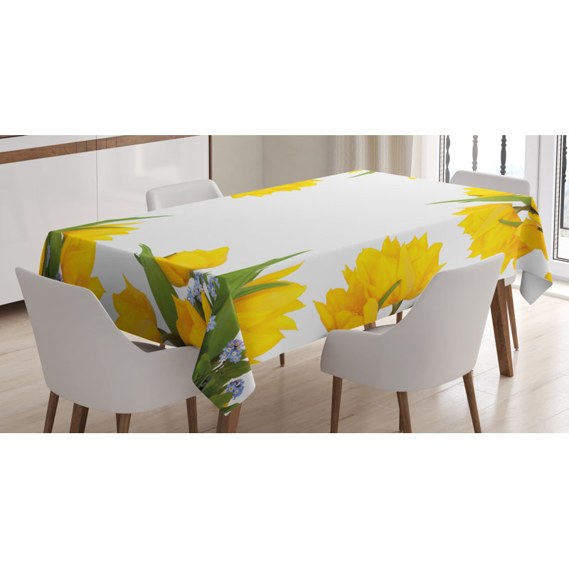 Abstract Frame Tulip Tablecloth, 90" L x 60" W