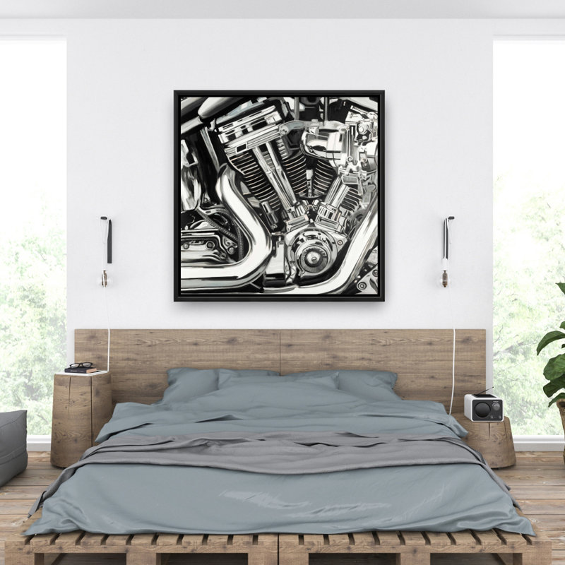 "Mécanisme d'une moto" sur toile
