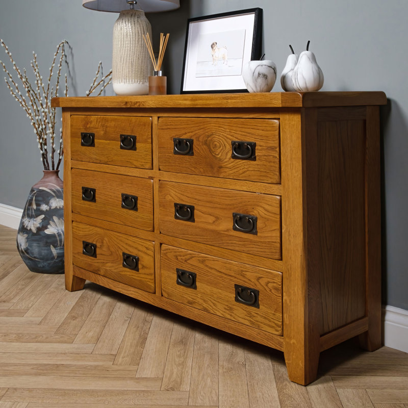 Cociani 128 cm W Chest of 6 Drawers
