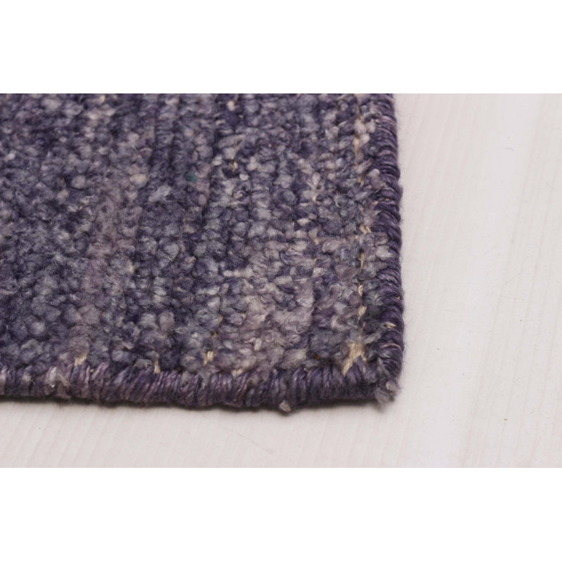 Tapis mauve en soie noué à la main 5 pi 11 po x 8 pi 10 po