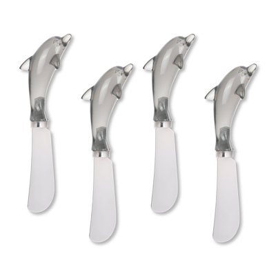 Dolphin Transparent Polyresin Cheese Spreader, S4