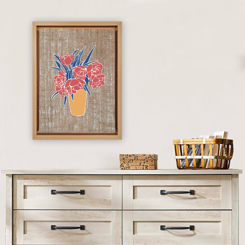 Peinture décorative sur toile, H 26 po x l 18,1 po, Bois
