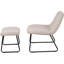 Chiara Upholstered Side Chair with Footstool