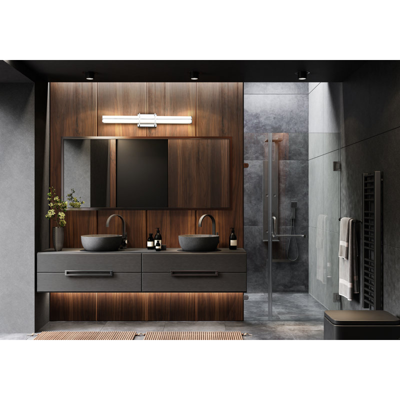Klowie Dimmable LED Bath Bar, Chrome