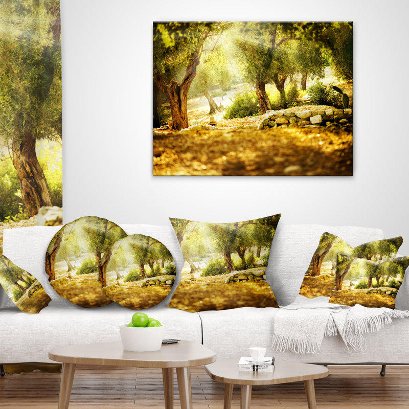 Coussin Olive Trees, 12 po x 20 po, Rectangulaire