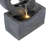 Circular Polyresin Outdoor Water Fountain with LED Light, Freestanding Modern Cascading Water Feature for Patio Garden Backyard
