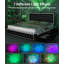 Cadre de lit plateforme tapissier rétro avec projecteur Galaxy, 4 tiroirs de rangement à l'épreuve de la poussière, tête de lit ajustable avec garniture cloutée, cadre de lit à DEL, aucun sommier requis, assemblage facile, Khyrell-102164708-102164714-129276306