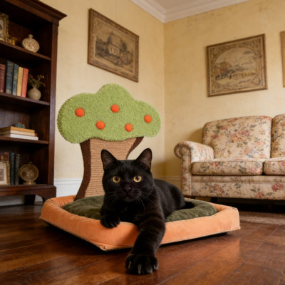 Lit pour chat 2 en 1 et grattoir Tree Design