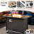 7- Person Outdoor Wicker Patio Conversation Furniture Set With Fire Pit Table-1061967018