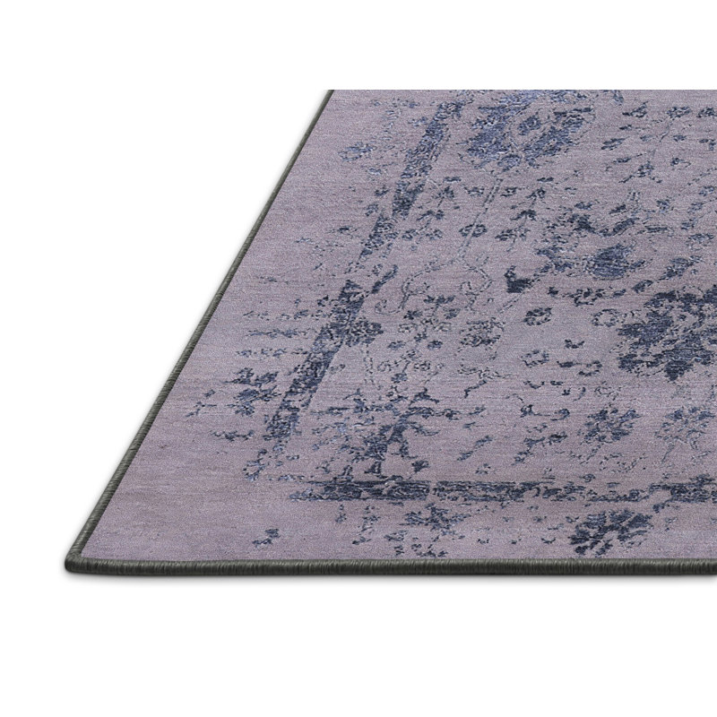 Tapis oriental mauve / gris Sharo, Rectangle 6 pi x 9 pi