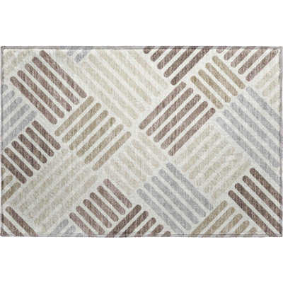 Premium Machine Washable Mayfield AMF2339 Geometric Rug