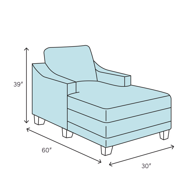 Chaise longue à accoudoirs carrés Roxane, Mélange de lin kaki