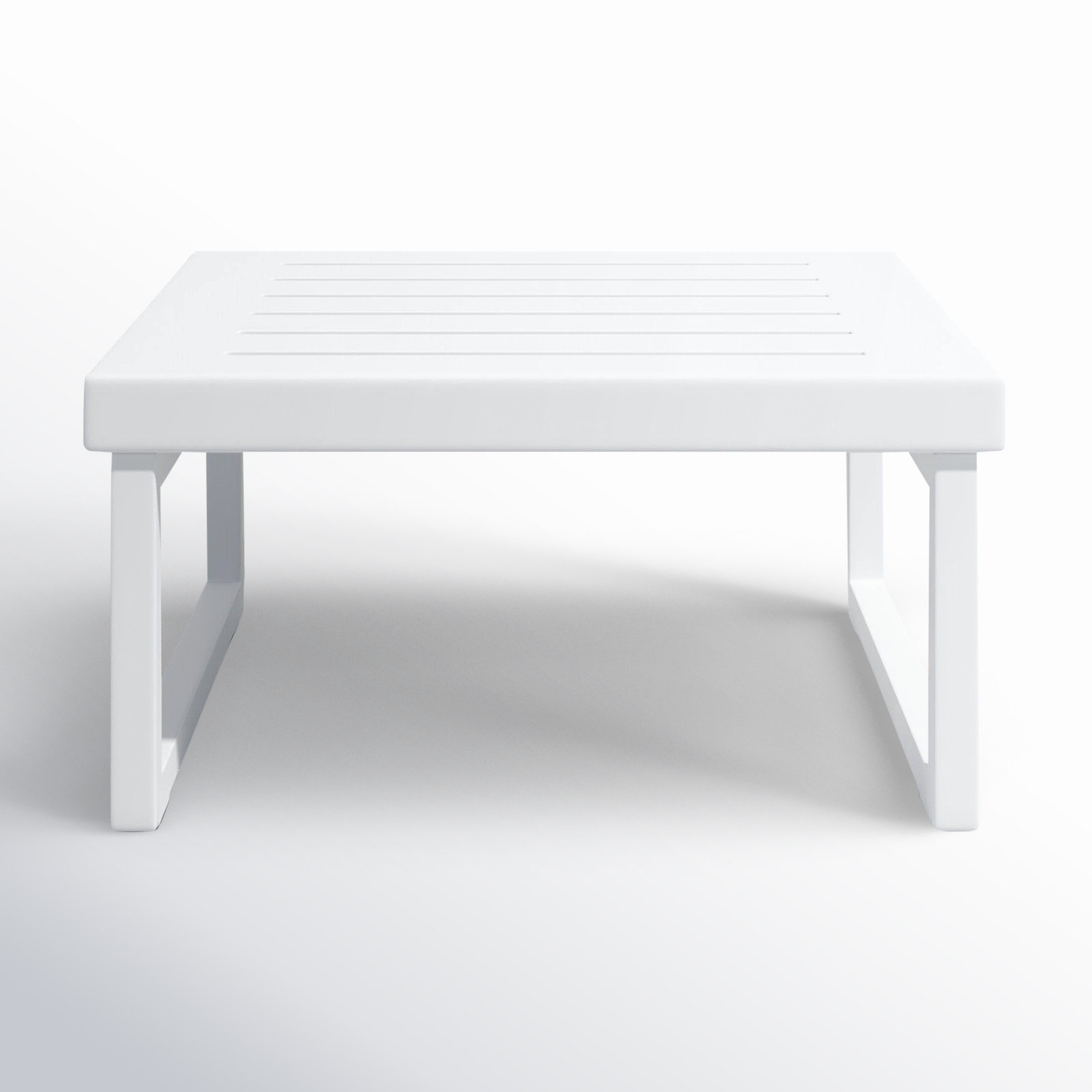 Lane 25.5'' Plastic / Acrylic Outdoor Coffee Table, White