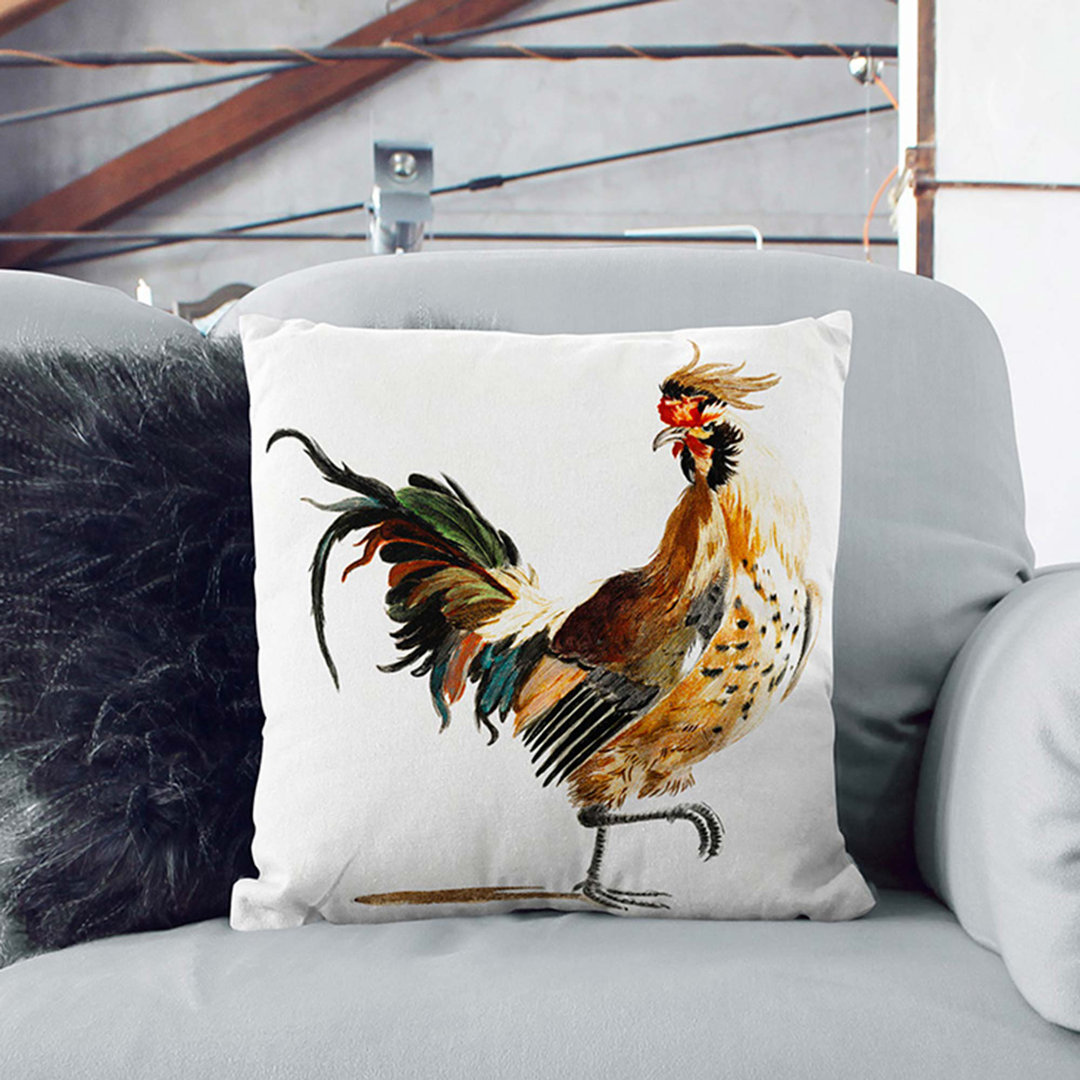 A Rooster by Johan Teyler Cushion with Filling