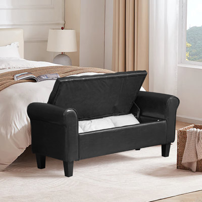 Escarleth Faux Leather Upholstered Storage Bench