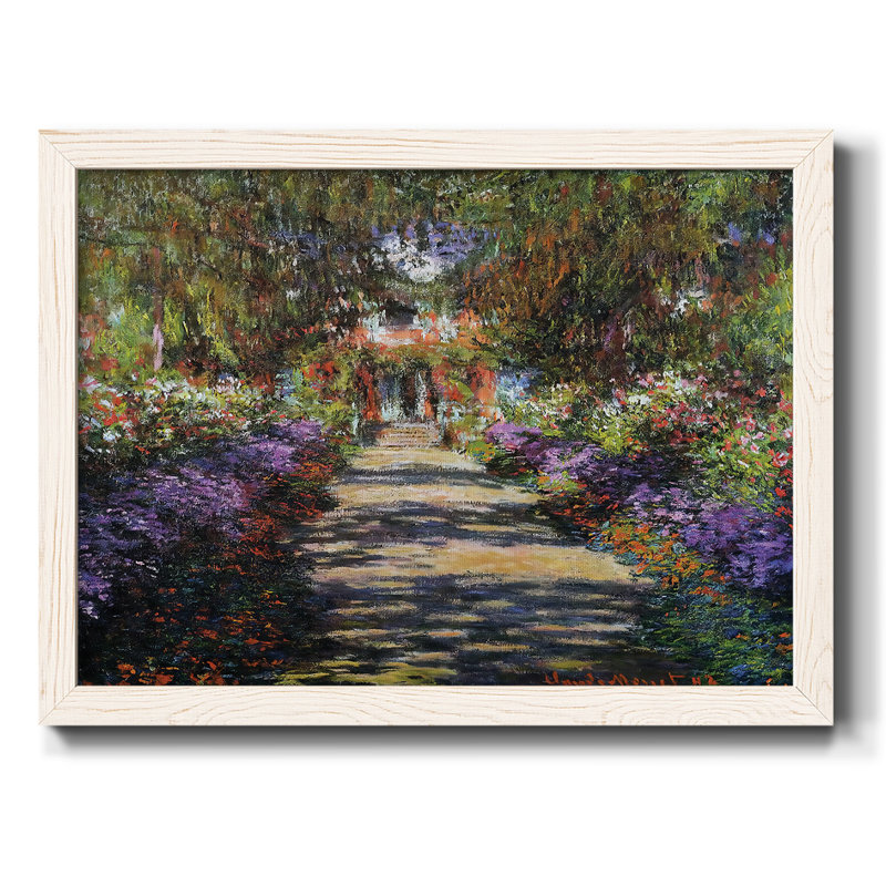 «Pathway in Monet's Garden at Giverny», reproduction d'art sur toile, Blanc, H 22 po x l 32 po x P 1,5 po