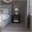 Table de chevet noire avec rangement ouvert-2053021115
