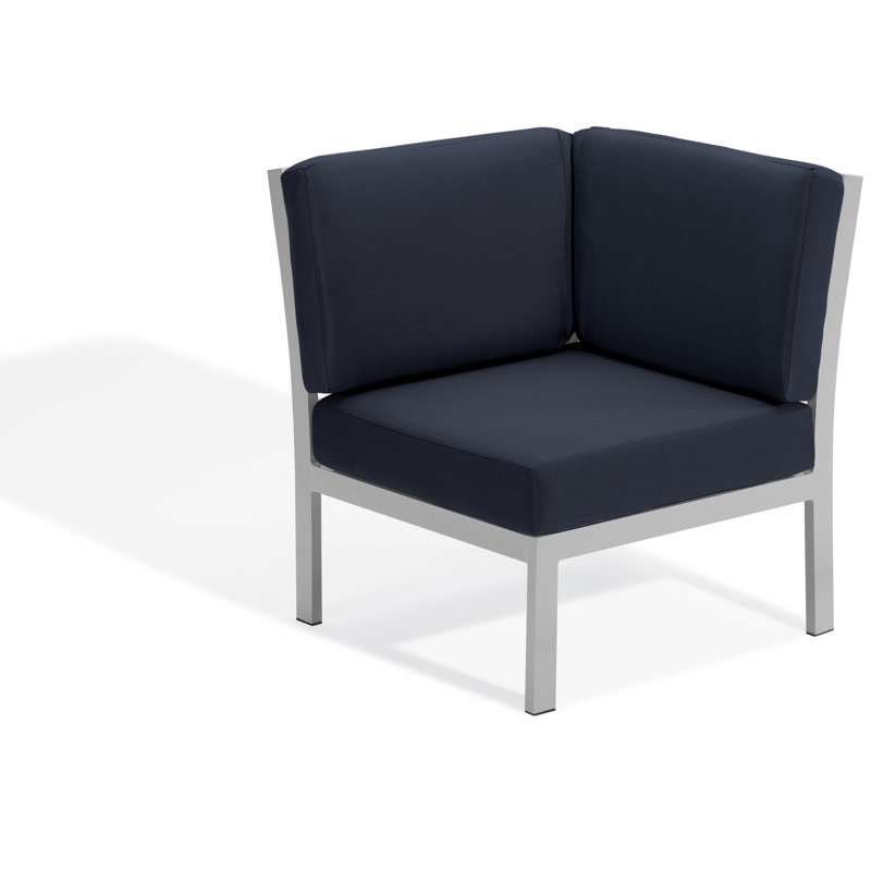 Travira Outdoor - Seat Patio Sectional, Midnight Blue