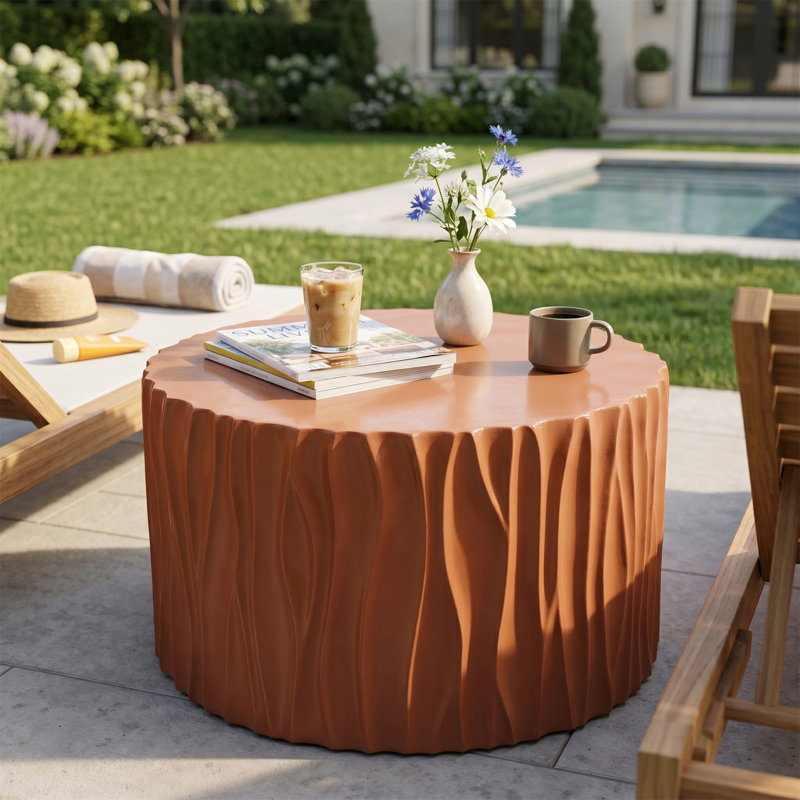 Table basse ronde en terre cuite MGO