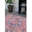 Tapis bourgogne à motifs rétro-982785007