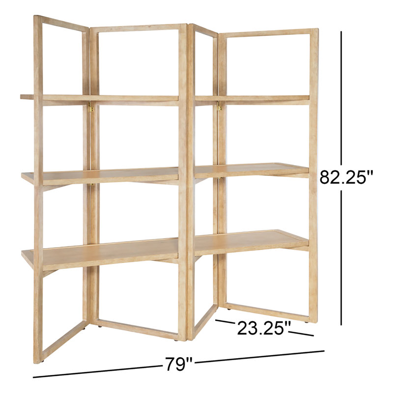 Retreat Solid Wood Geometric Bookcase