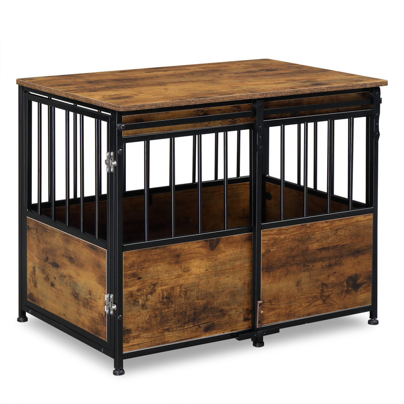 Table de bout pour chien avec cage pour chien
