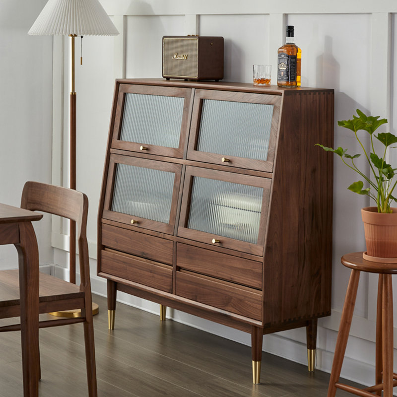 Buffet luxueux rétro de style européen, H 44,1 po x l 43,3 po x P 14,1 po