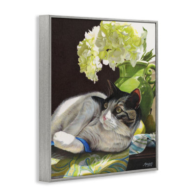 Chat et ruban bleu par Mardell Schuster