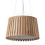 Lustre tambour 4 lumières en bois de ferme moderne avec finition dorée