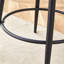Chaises de bar ergonomiques en tissu noir