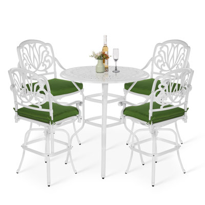 Ensemble de tabourets de bar pivotants de 5 pièces Canora Gray
