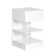 White Nightstand Bedside Table with 1 Drawer, 2 Open Shelves
