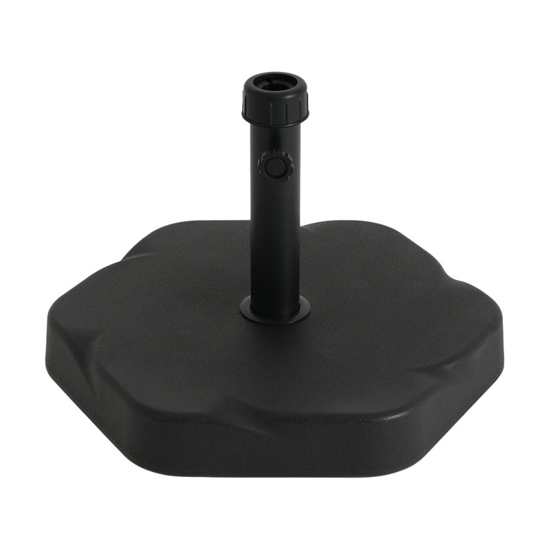 Base de parasol d'extérieur à forme hexagonale noire