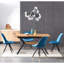Domek Modern Velvet Dining Chair - Upholstered Upper body with Coated Metal Legs - Side Chair for Dining Room Kitchen Living Room - Single-297383955-317898457