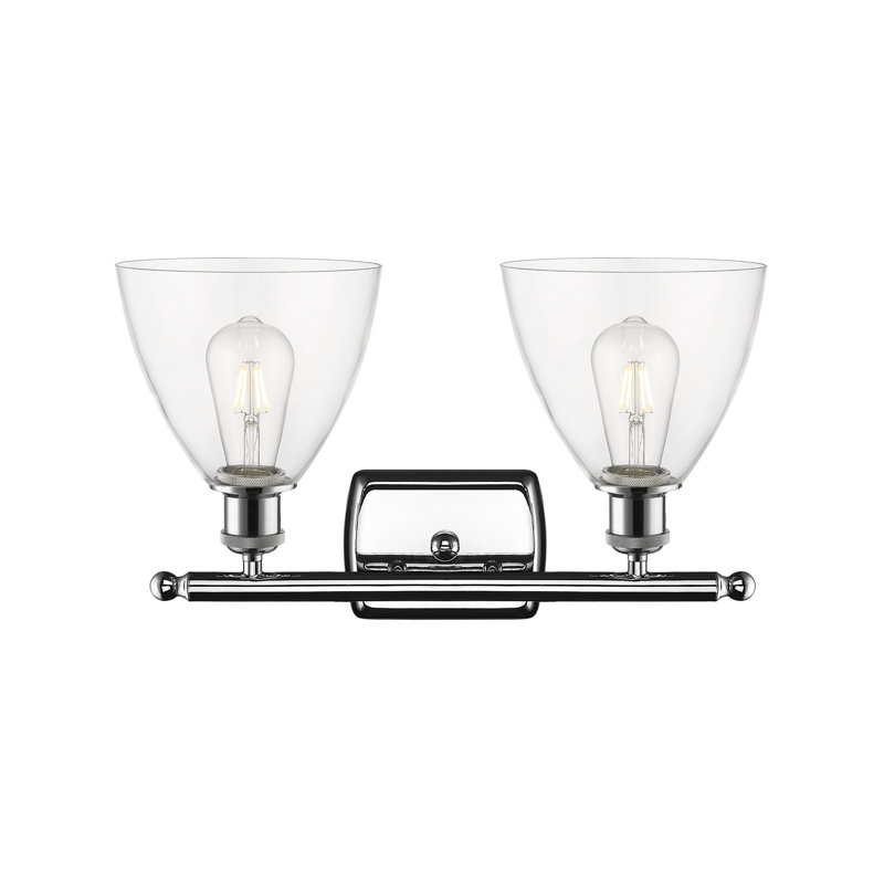 Éclairage pour meuble-lavabo 2 lumières Shauna, Transparent, Chrome poli, Incandescent