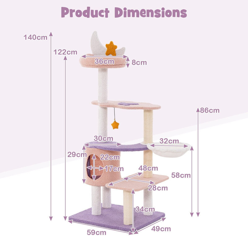Hatsu 55.02cm H Cat Tree