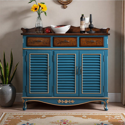 American style retro breathable shoe cabinet