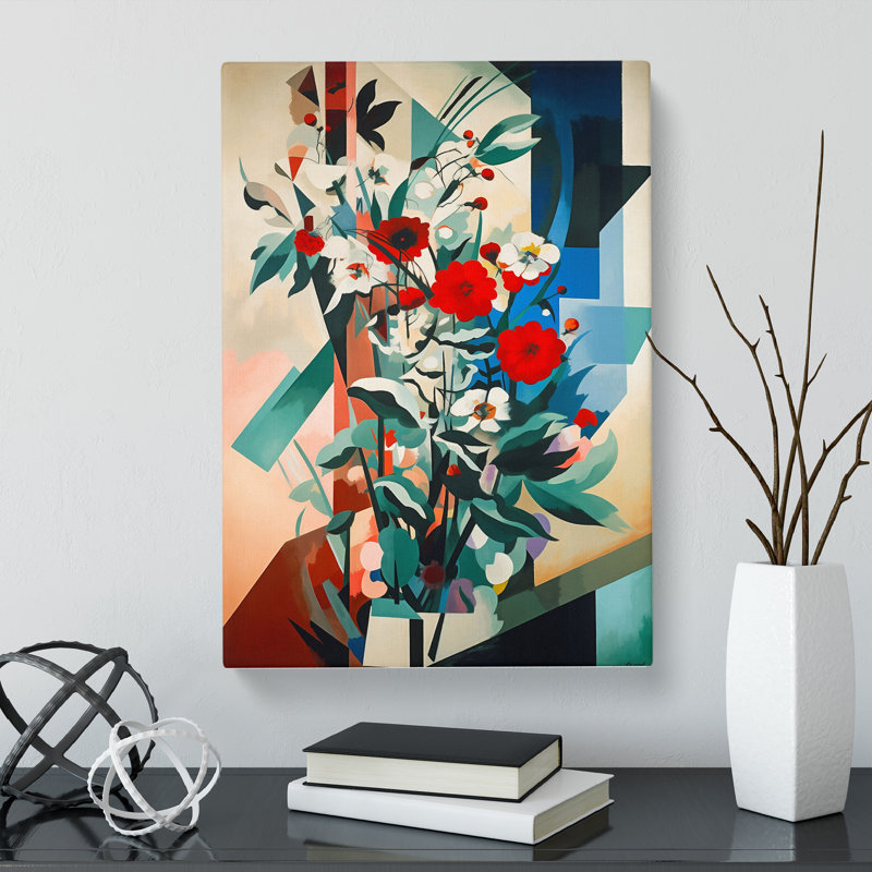 Kirshe Flowers Bauhaus Style Vol.1 - Wrapped Canvas, 50cm H x 35cm W x 3cm D