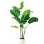 Arbre artificiel 3,6 pi / 4 pi avec tronc de bois naturel et grandes feuilles, plante artificielle réaliste en pot