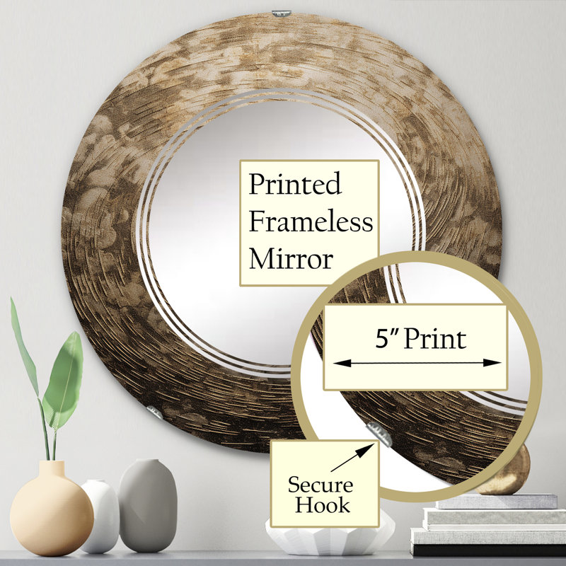 Miroir mural Arsyaditama, 24 po x 24 po