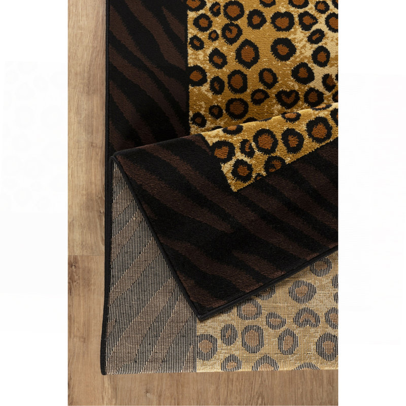 Multi Animal Print Area Rug, Rectangle 7'10" x 10'3"