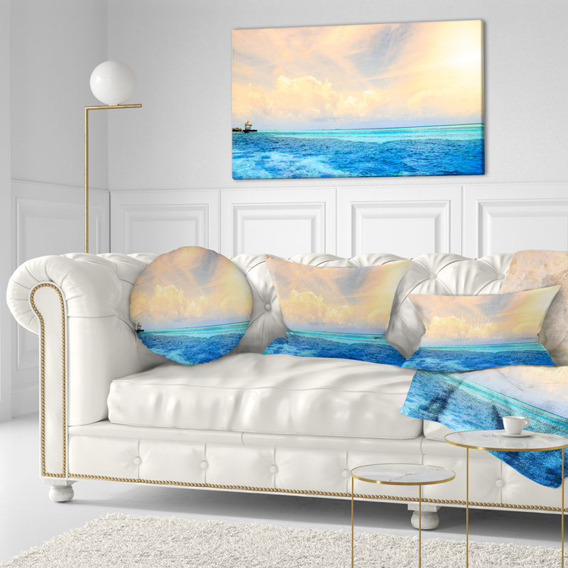 Coussin Seascape Maldives, Rectangulaire, 12 po x 20 po