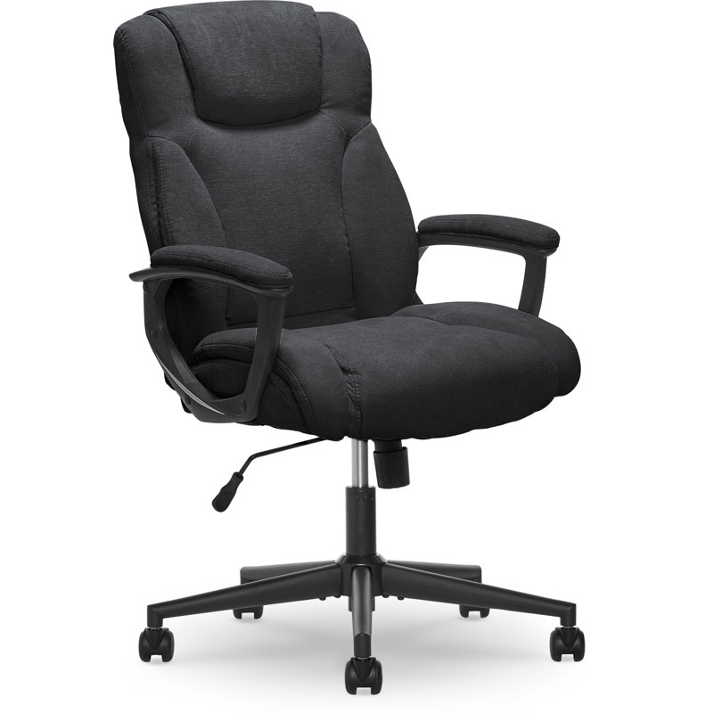 Fauteuil de direction ergonomique Serta Connor, Nuit noire, Microfiber/Microsuede