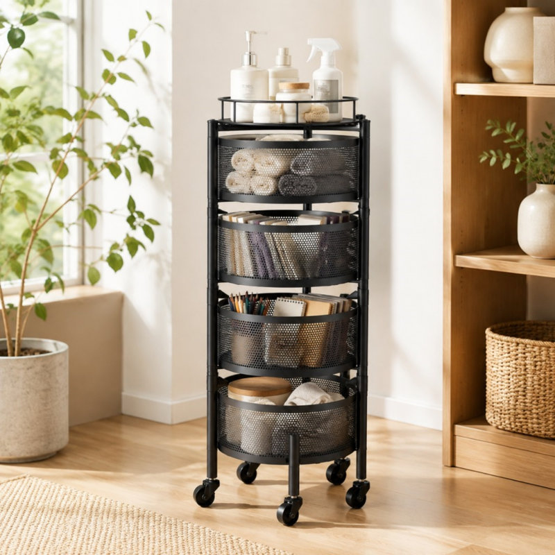 Chariot de rangement rotatif