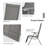 Okelly Outdoor Metal Chaise Lounge