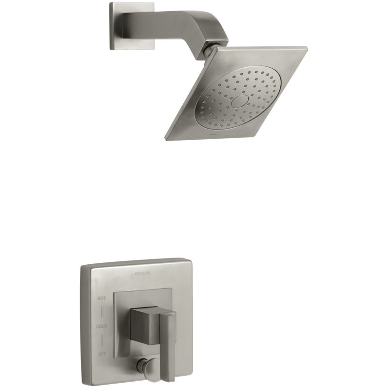 Loure Rite-Temp Shower Trim with Diverter, Vibrant Brushed Nickel, Traditional