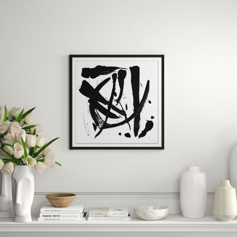 Practice Stroke 2' Framed Print on Glass