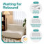 Beige Velvet Two-Seater Armchair, 130cm Soft Curved Shape with High-Density Foam, No Internal Frame Fast Dispatch From UK Warehouse – Dispatched Within 2 Days-1705437634